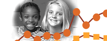 photo of two girls, part of DataTrends logo